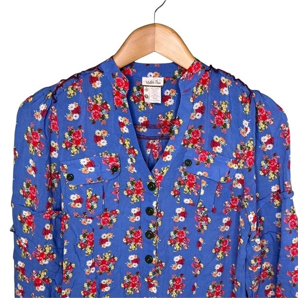 Matilda Jane Floral Millie Blouse Secret Fields Blue Size Small AT16143 - Picture 3 of 8